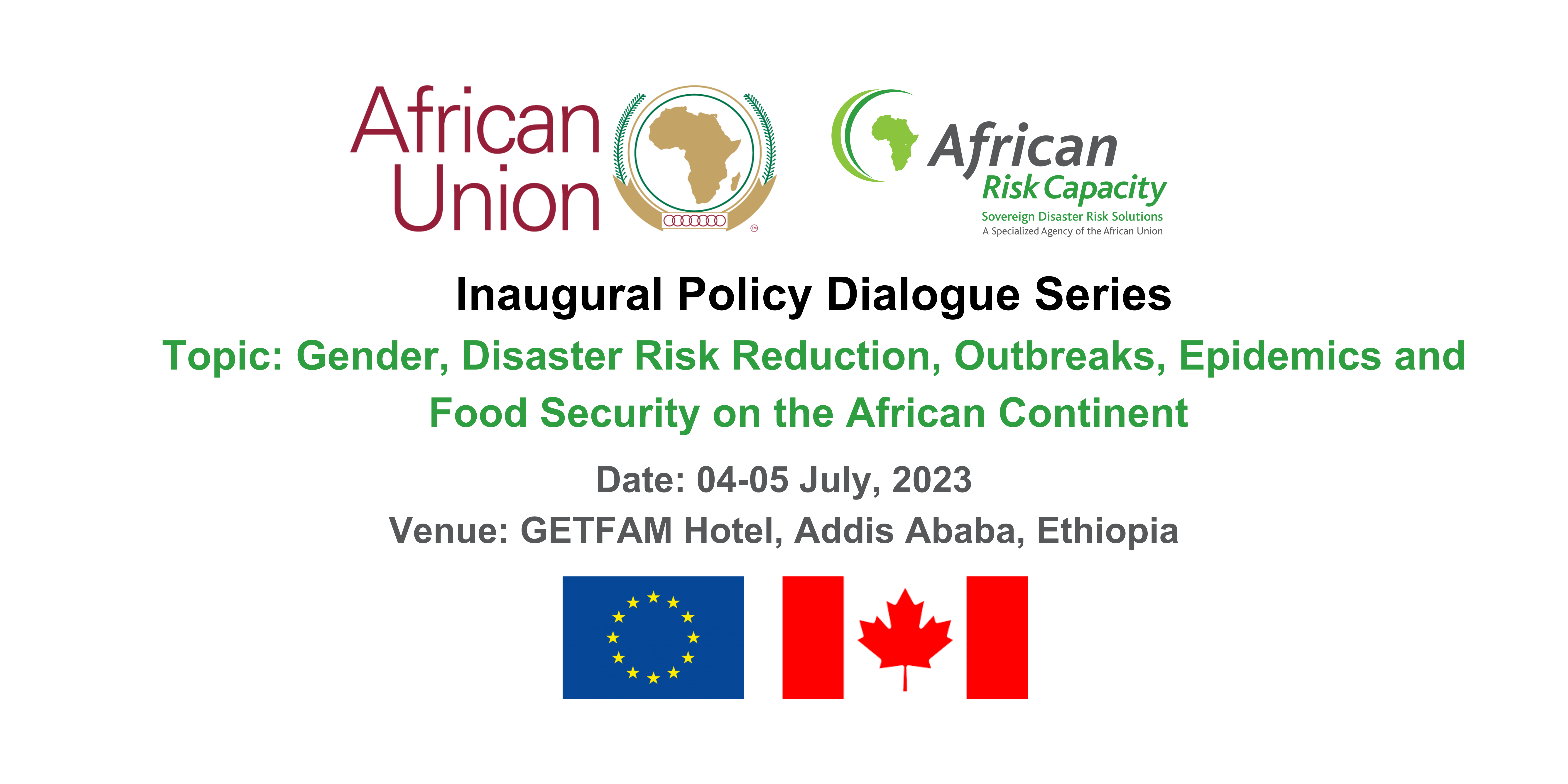 The AUC and the ARC are jointly organizing the inaugural session of the Policy Dialogue series on Gender, Disaster Risk Reduction, Outbreaks, Epidemics and Food security. The inaugural session aims to sustainably engage policy and decision makers on the African continent on the need to strengthen policy measures for a more significant impact on matters of mainstreaming gender equality and women and youth empowerment issues in the Disaster Risk Management and Financing, Health emergencies and food security l