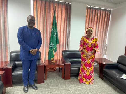 Constructive meeting with H.E. Amb. Minata Samate Cessouma, AU Commissioner for Health, Humanitarian Affairs and Social Development